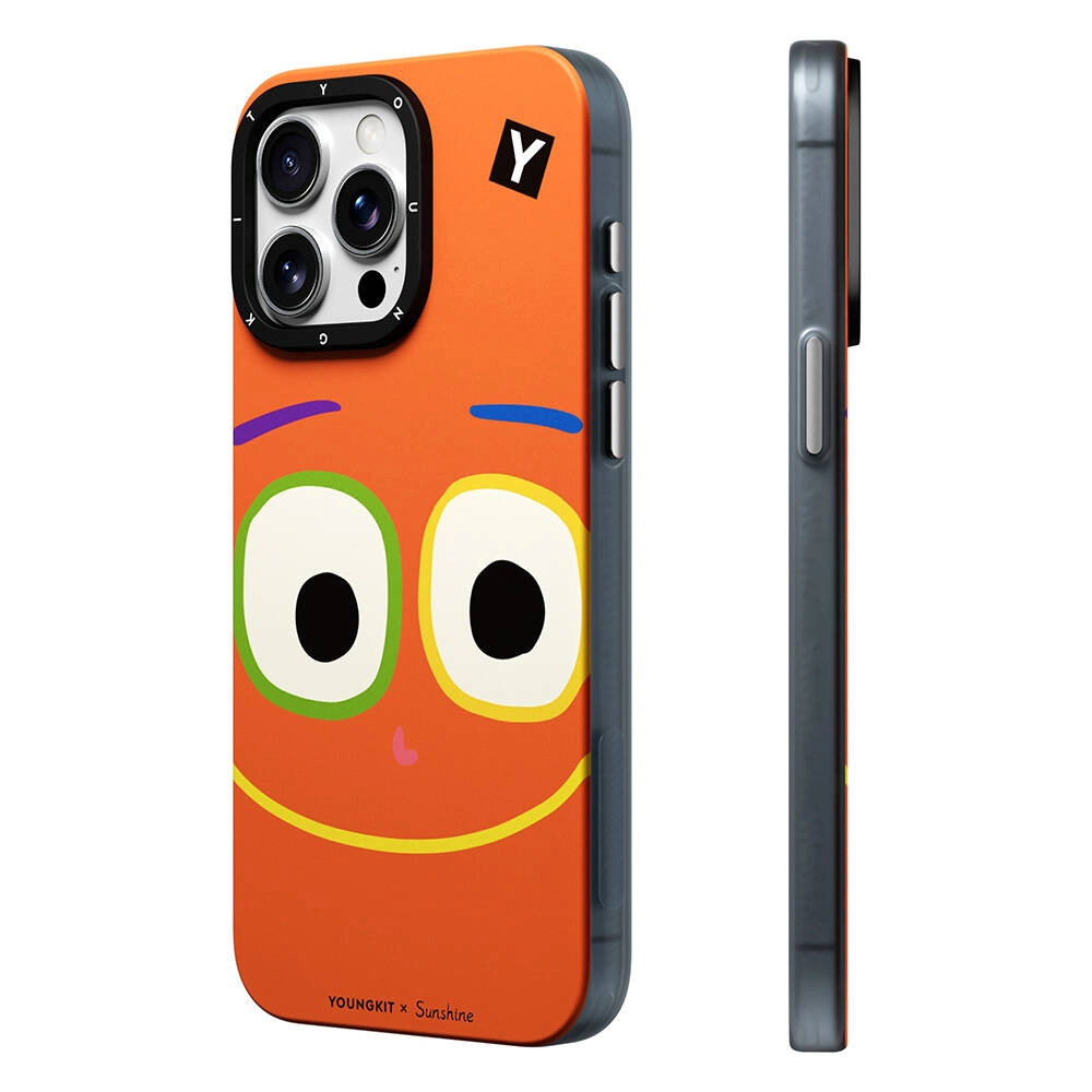 iPhone Uyumlu 15 Pro Kılıf Magsafe Şarj Özellikli Sunshine Tasarımlı Youngkit Daily Happy Serisi Kapak