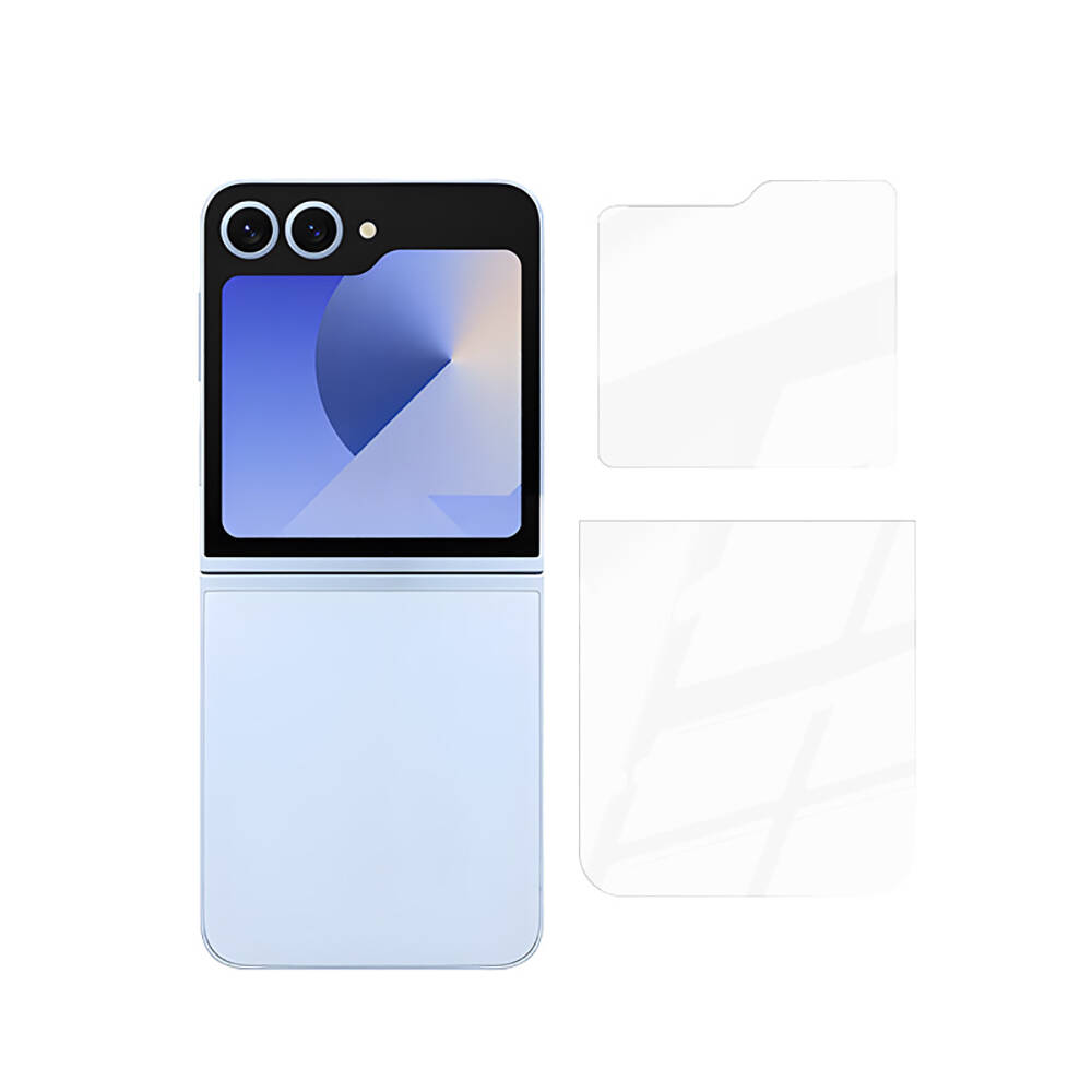 Galaxy Uyumlu Z Flip 6 Zore Etnaa 2in1 Cam Ekran Koruyucu