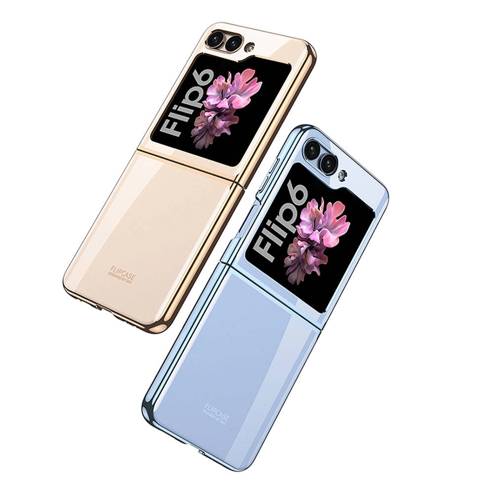 Galaxy Uyumlu Z Flip 6 Kılıf Zore Full Camlı Kıpta Kapak