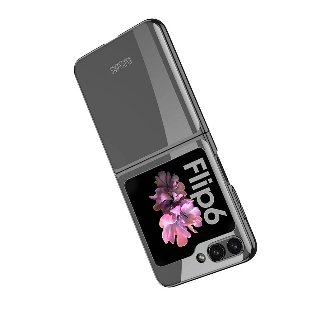 Galaxy Uyumlu Z Flip 6 Kılıf Zore Full Camlı Kıpta Kapak
