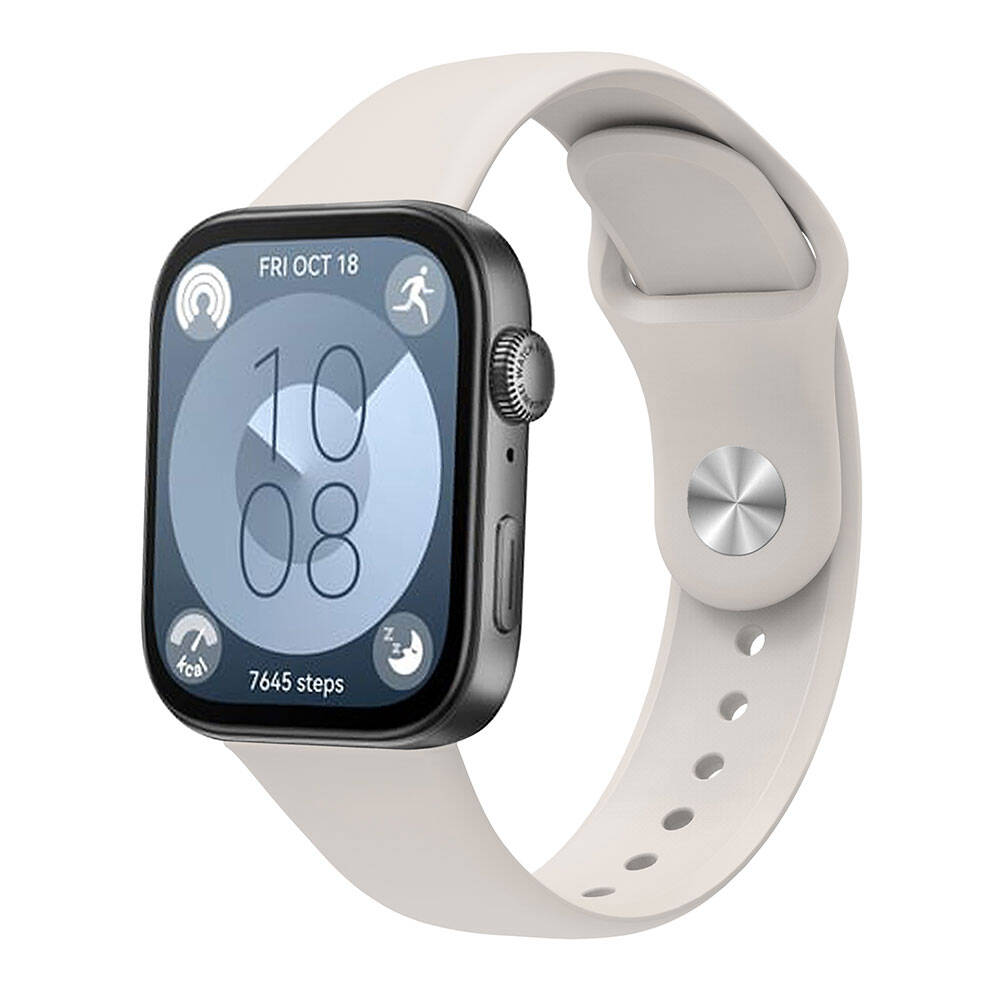Huawei Uyumlu Watch Fit 3 KRD-11 22mm Silikon Kordon-Starlight