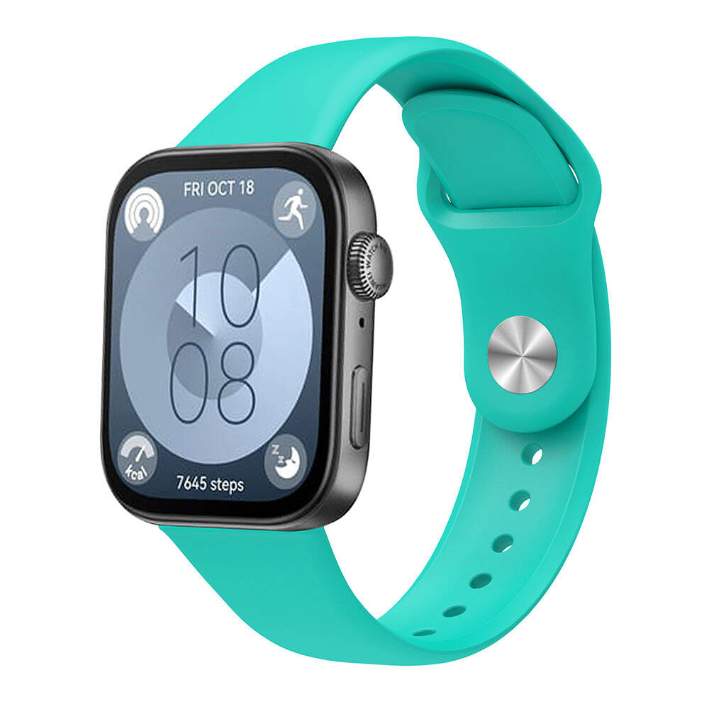 Huawei Uyumlu Watch Fit 3 KRD-11 22mm Silikon Kordon-Turkuaz