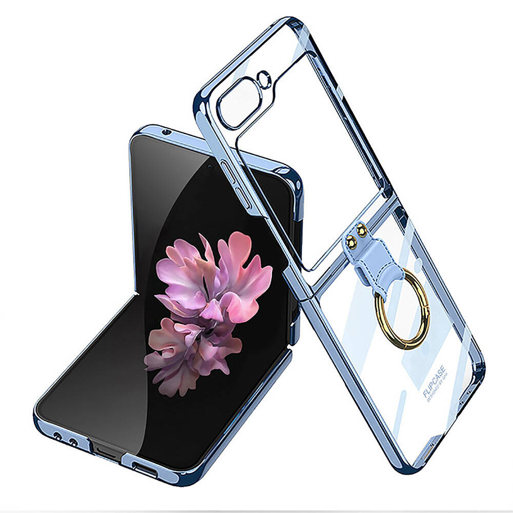 Galaxy Uyumlu Z Flip 6 Kılıf Zore Yüzüklü Kıpta Kapak