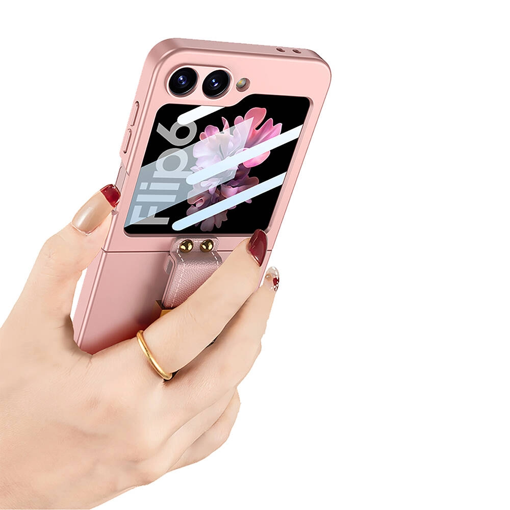 Galaxy Uyumlu Z Flip 6 Kılıf Zore Z Harfli Yüzüklü Kıpta Kapak