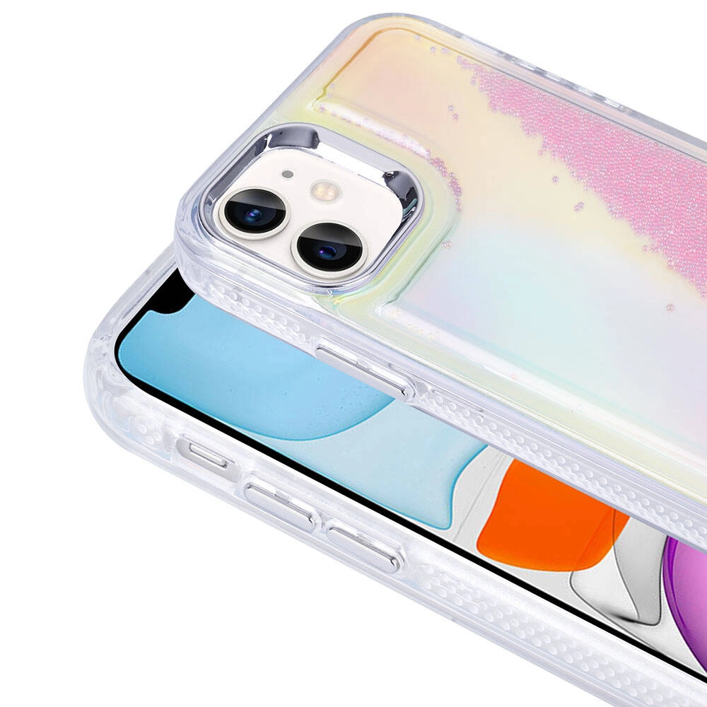iPhone Uyumlu 12 Kılıf Airbagli Renkli Arka Yüzey Boncuk Tasarımlı Zore Kumul Kapak