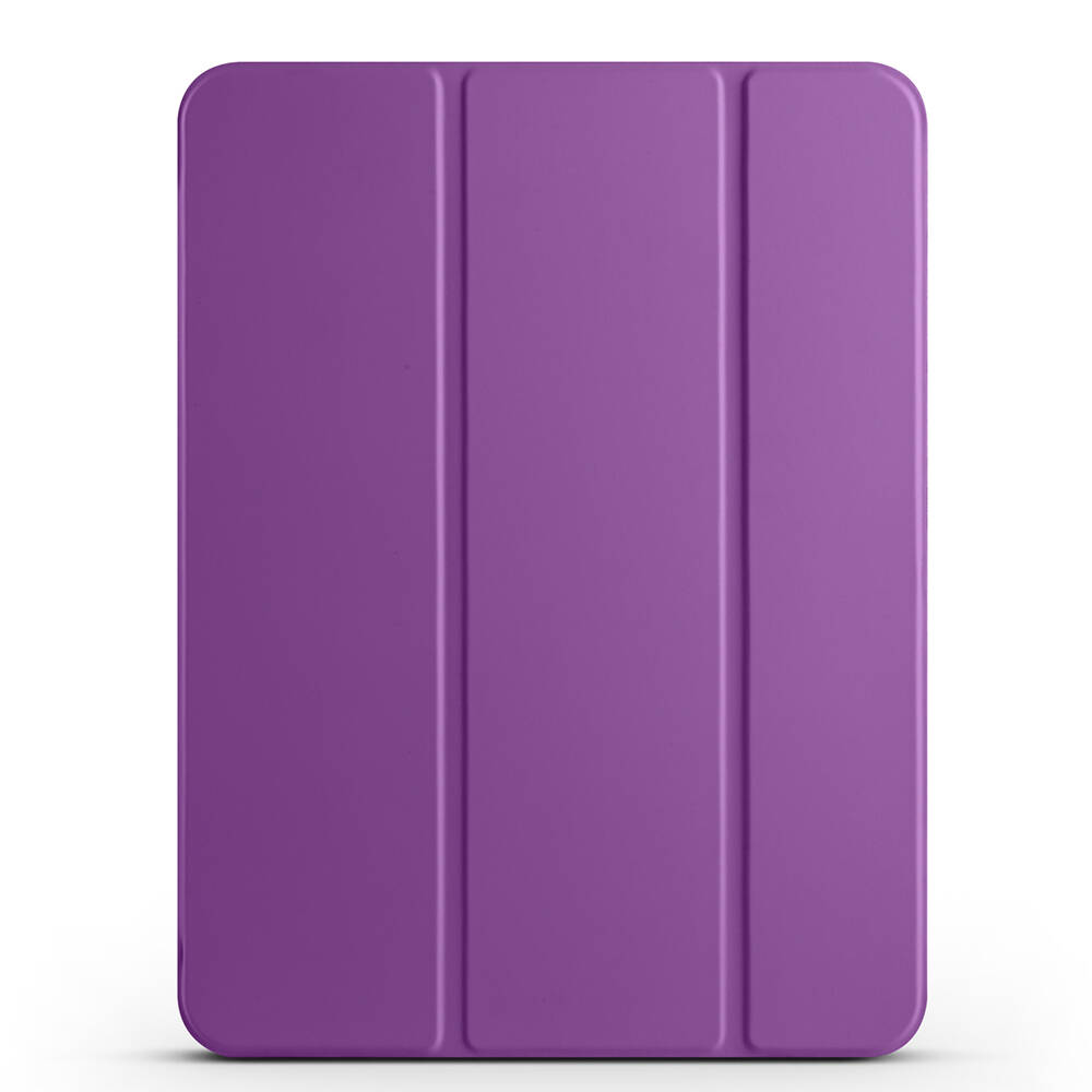 iPad Uyumlu Pro 11 2024 Zore Smart Cover Kalem Bölmeli Standlı 1-1 Kılıf-Mor