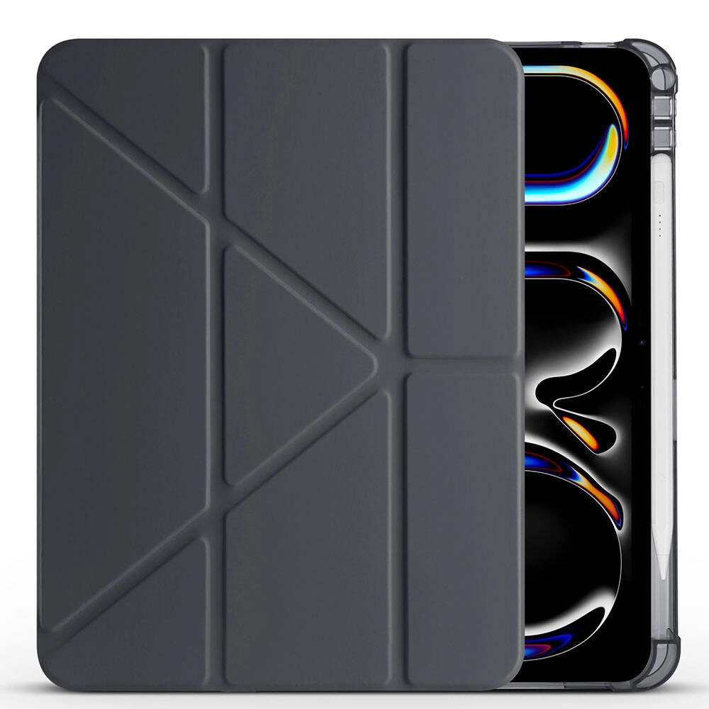 iPad Uyumlu Pro 11 2024 Kılıf Zore Tri Folding Kalem Bölmeli Standlı Kılıf