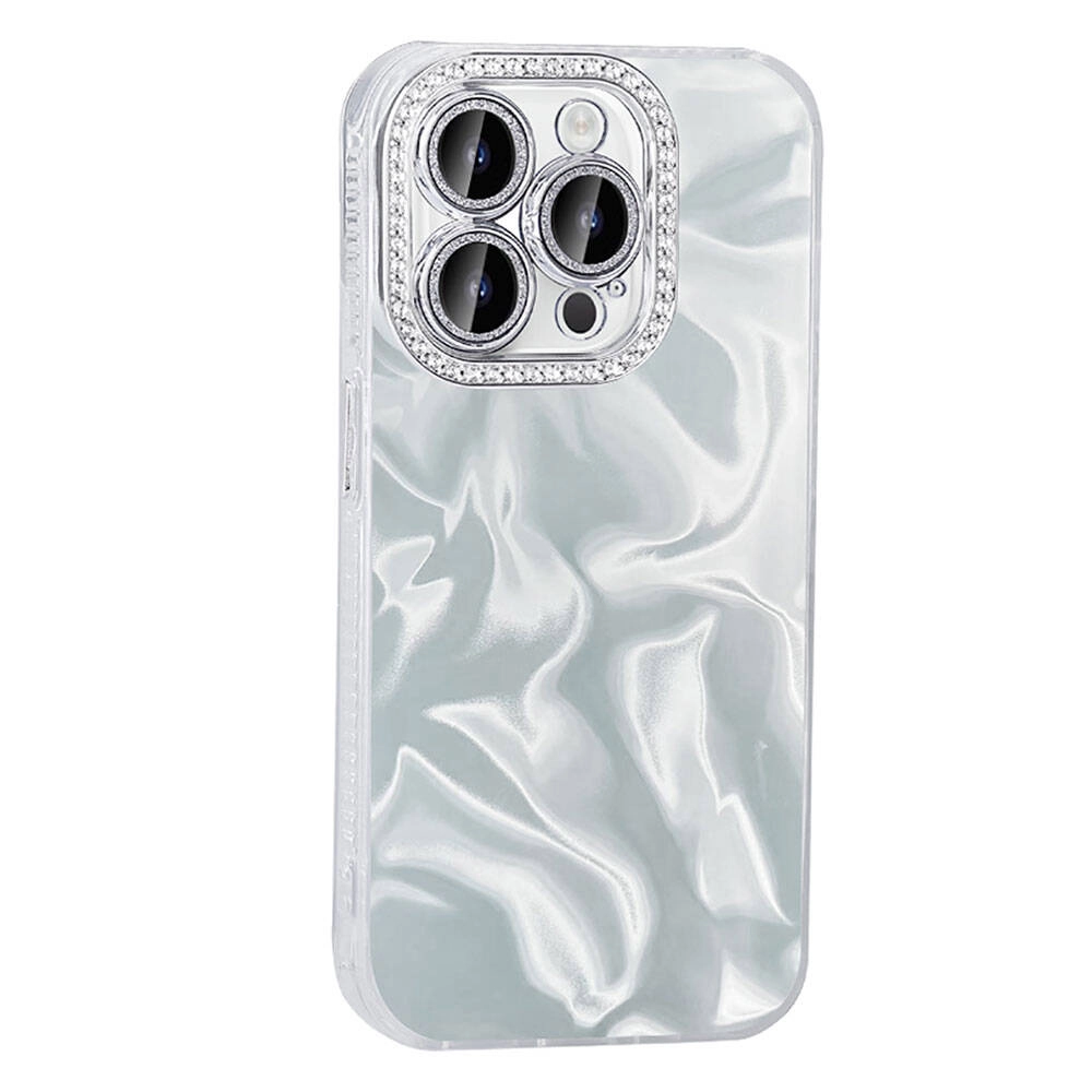 iPhone Uyumlu 14 Pro Max Kılıf Airbagli Parlak Taş Detay Tasarımlı Zore Esila Kapak