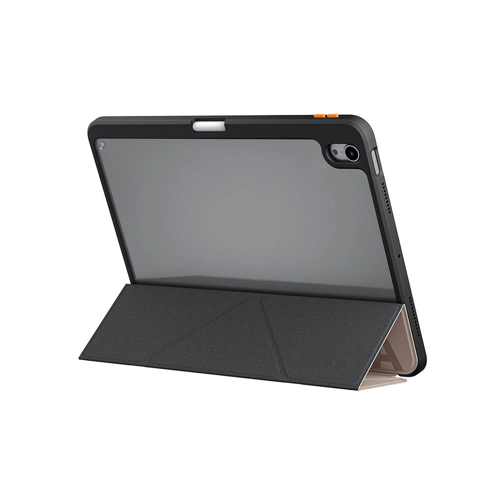 iPad Uyumlu Air 11 2024 Kılıf SkinArma Kabartma Baskı Tasarımlı 360 Tam Koruma Arkası Şeffaf Standlı Gamma Kılıf