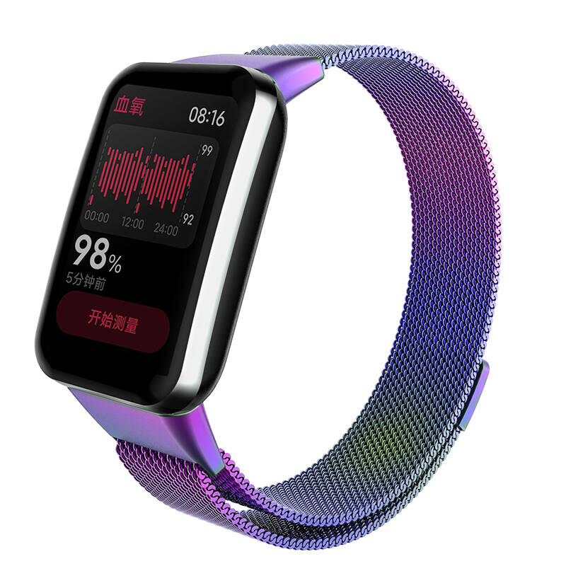 Xiaomi Uyumlu  Mi Band 7 Pro Zore KRD-01 Metal Kordon-Colorful