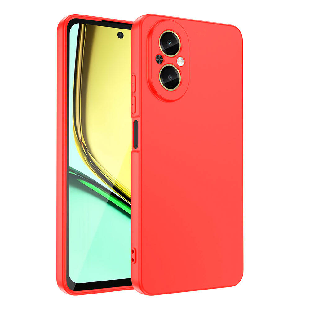 Realme 12 Lite Kılıf Zore Mara Lansman Kapak-Kırmızı