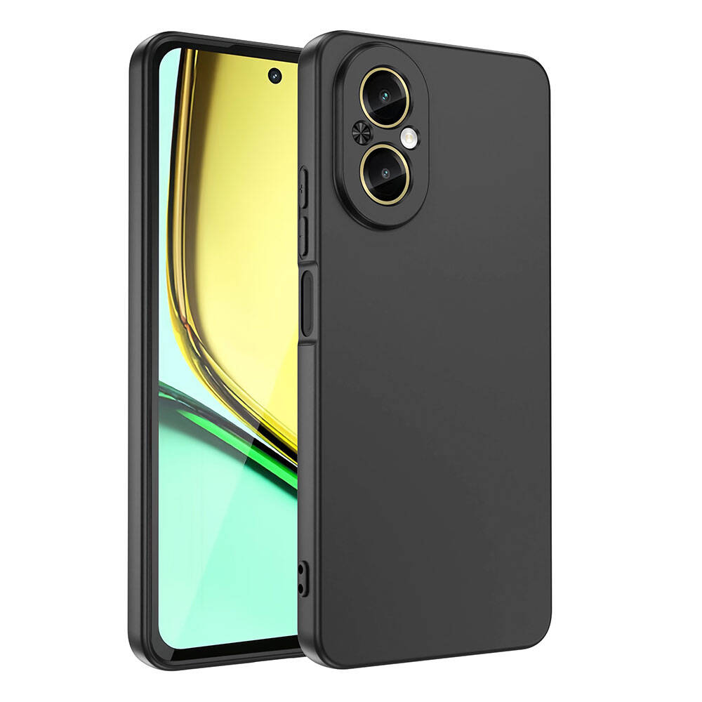 Realme 12 Lite Kılıf Zore Mara Lansman Kapak-Siyah