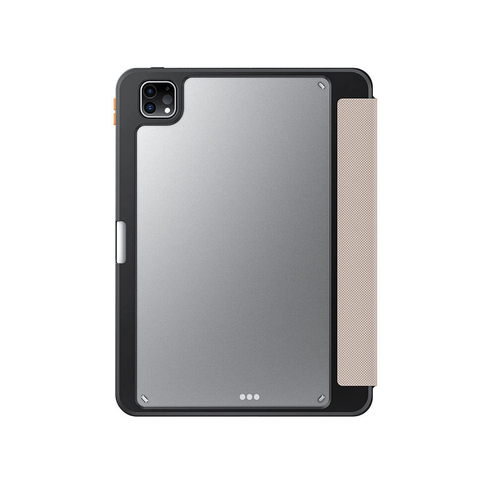 iPad Uyumlu Pro 11 2024 Kılıf SkinArma Kabartma Baskı Tasarımlı 360 Tam Koruma Arkası Şeffaf Standlı Gamma Kılıf
