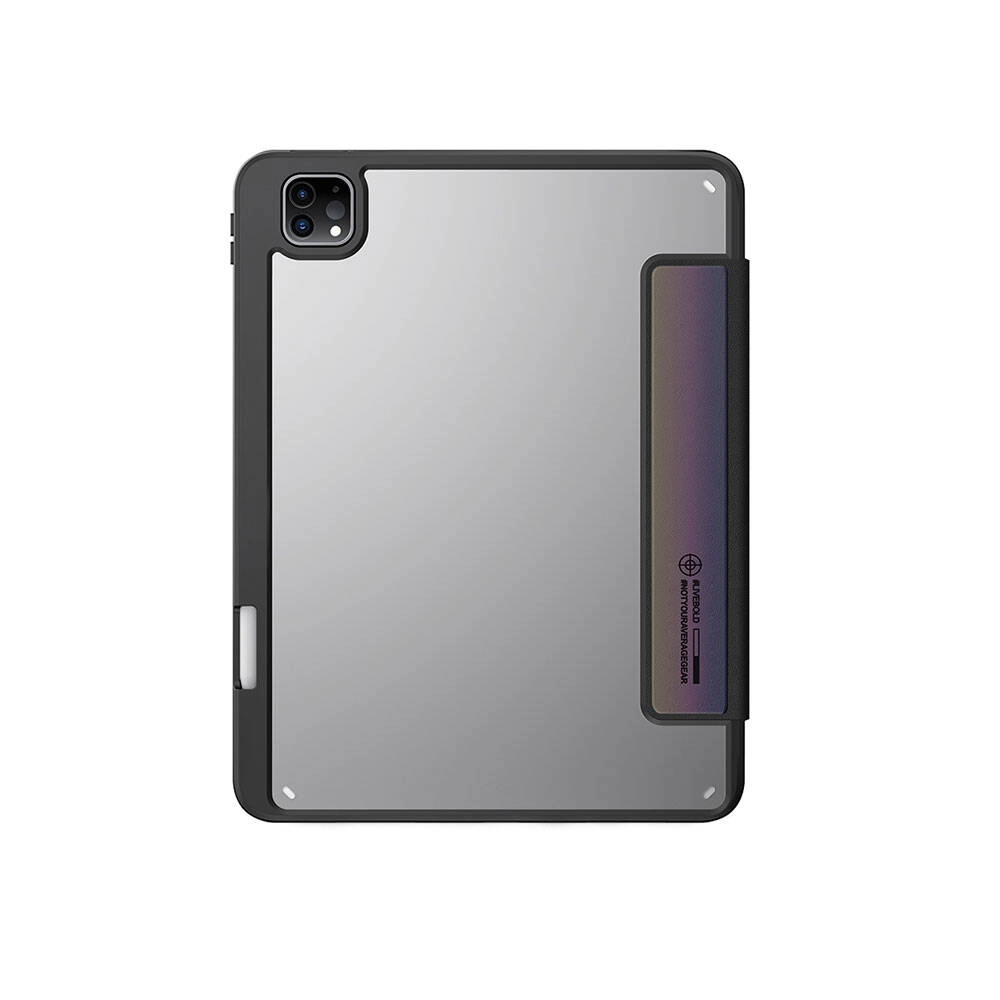 iPad Uyumlu Pro 11 2024 Kılıf SkinArma Holografik Tasarımlı Arkası Şeffaf Çıkarılabilir Magnetik Kira Kobai Kılıf