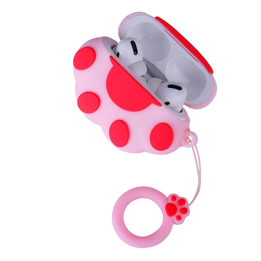 Airpods Uyumlu Pro 2 Zore TPU Kabartma Figürlü İpli Airbag 37 Silikon Kılıf