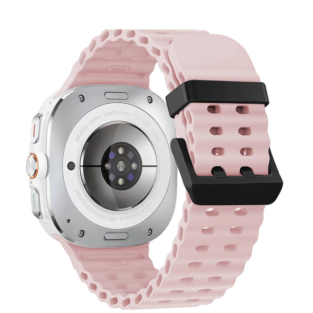 Galaxy Uyumlu Watch Ultra 47mm Zore KRD-118 Tırtıklı Tasarım Silikon Kordon