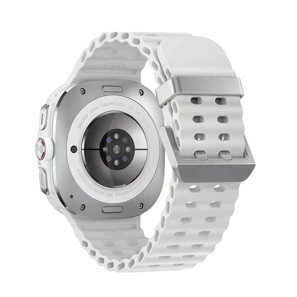 Galaxy Uyumlu Watch Ultra 47mm Zore KRD-118 Tırtıklı Tasarım Silikon Kordon