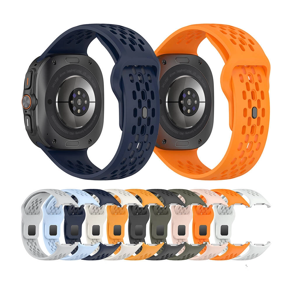 Galaxy Uyumlu Watch Ultra 47mm Zore KRD-119 Delikli Tasarım Silikon Kordon