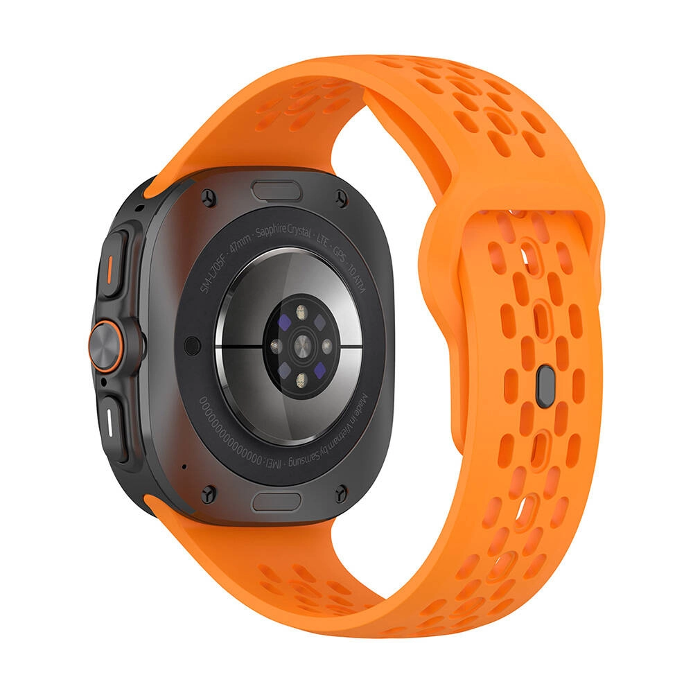 Galaxy Uyumlu Watch Ultra 47mm Zore KRD-119 Delikli Tasarım Silikon Kordon