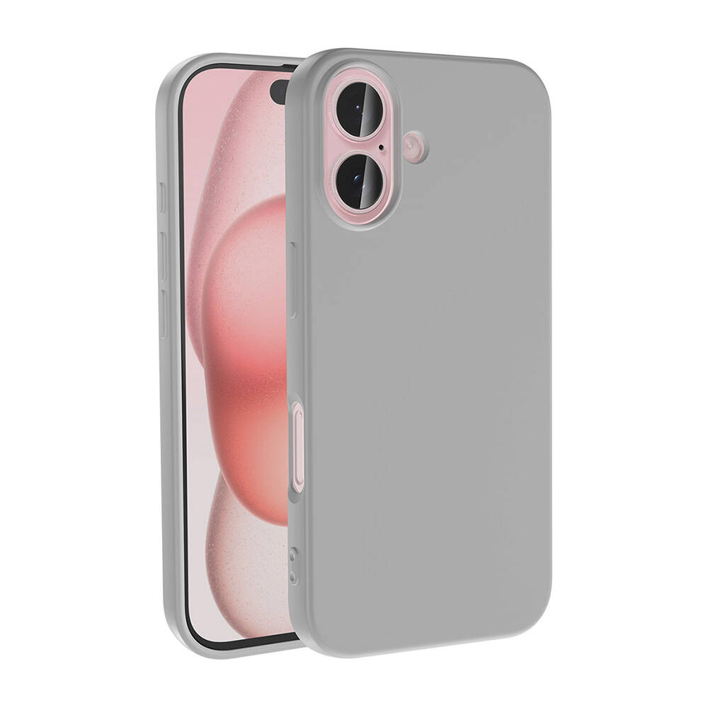 iPhone Uyumlu 16 Kılıf Zore LSR Lansman Kapak-Gümüş