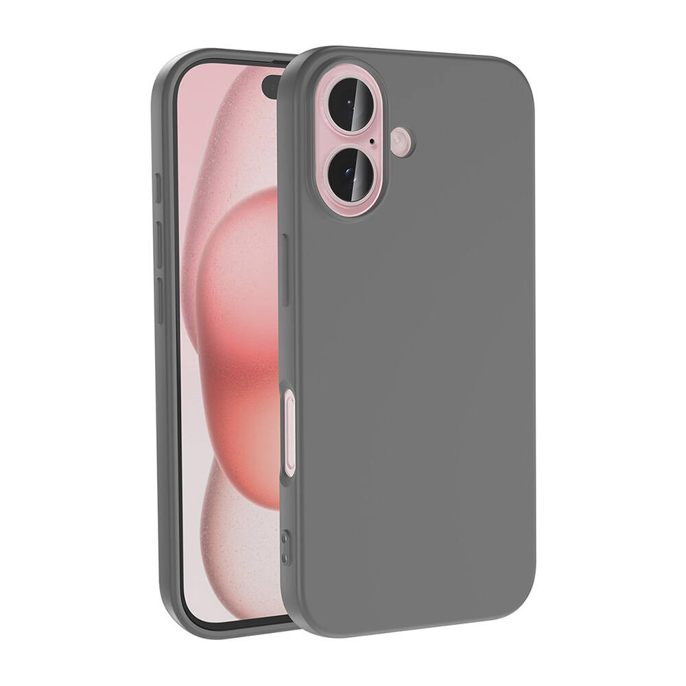 iPhone Uyumlu 16 Kılıf Zore LSR Lansman Kapak-Titanyum-gri