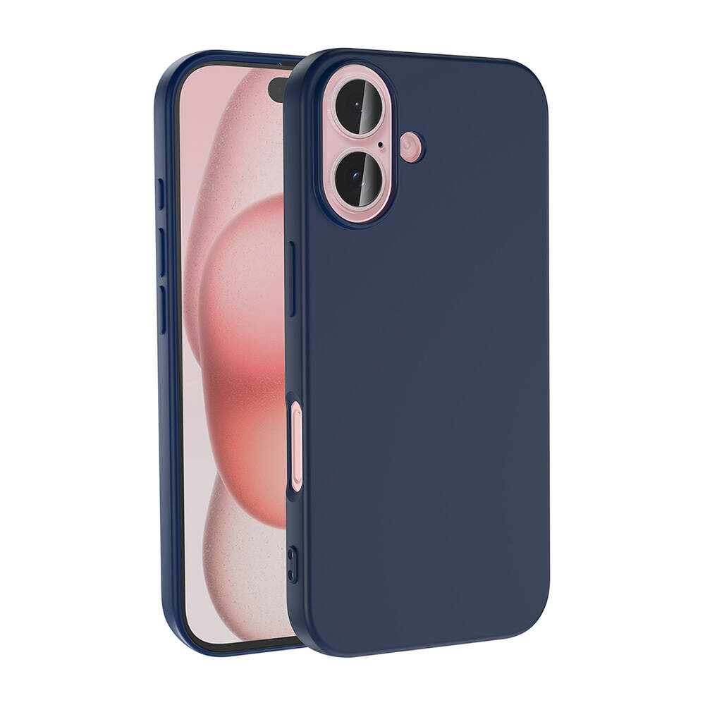 iPhone Uyumlu 16 Plus Kılıf Zore LSR Lansman Kapak-Lacivert