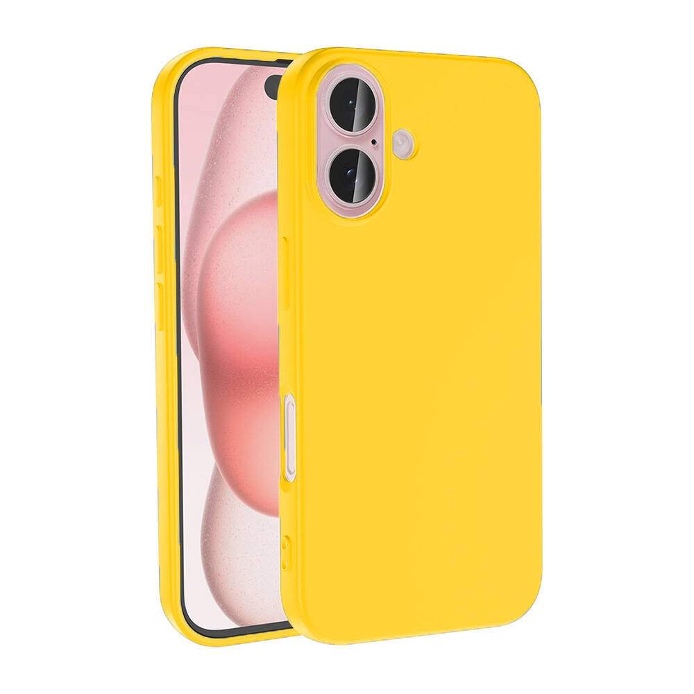 iPhone Uyumlu 16 Plus Kılıf Zore LSR Lansman Kapak-Sarı