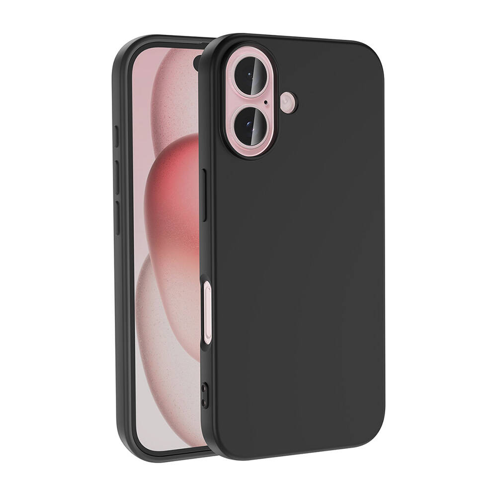 iPhone Uyumlu 16 Plus Kılıf Zore LSR Lansman Kapak-Siyah