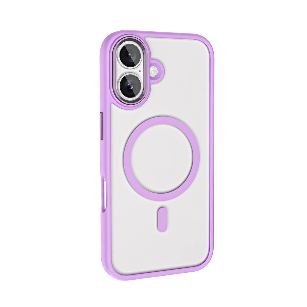 iPhone Uyumlu 16 Plus Kılıf Wireless Şarj Özellikli Zore Krom M-safe Silikon Kapak