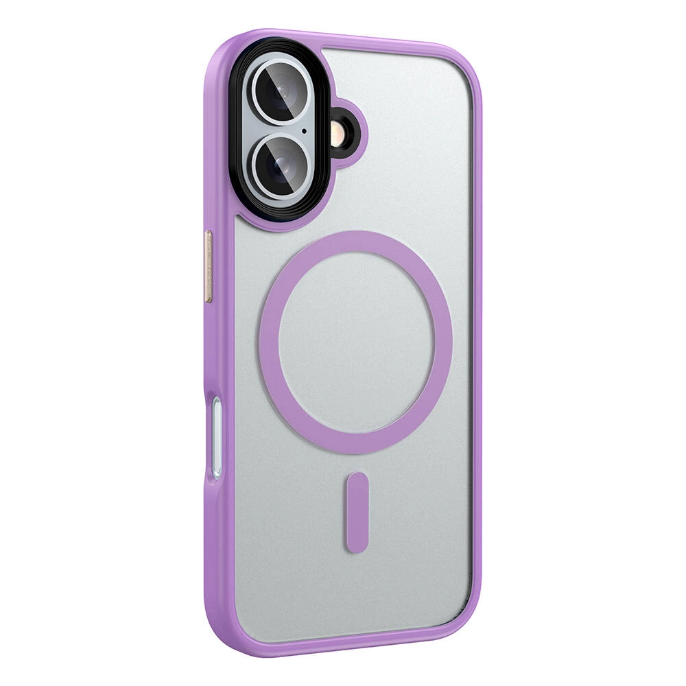 iPhone Uyumlu 16 Plus Kılıf Mat Arka Yüzey Wireless Şarj Özellikli Zore Flet M-safe Kapak