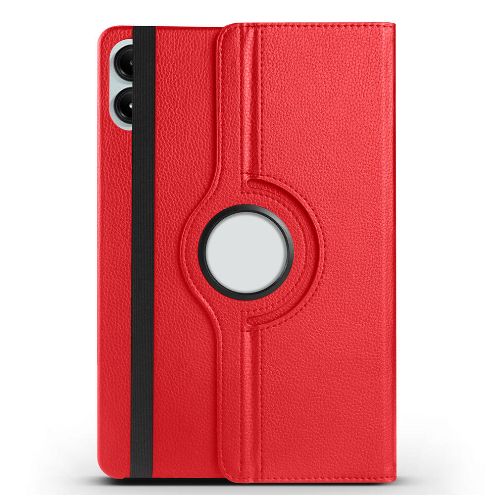 Xiaomi Uyumlu  Redmi Pad Pro Zore Dönebilen Standlı Kılıf-Kırmızı