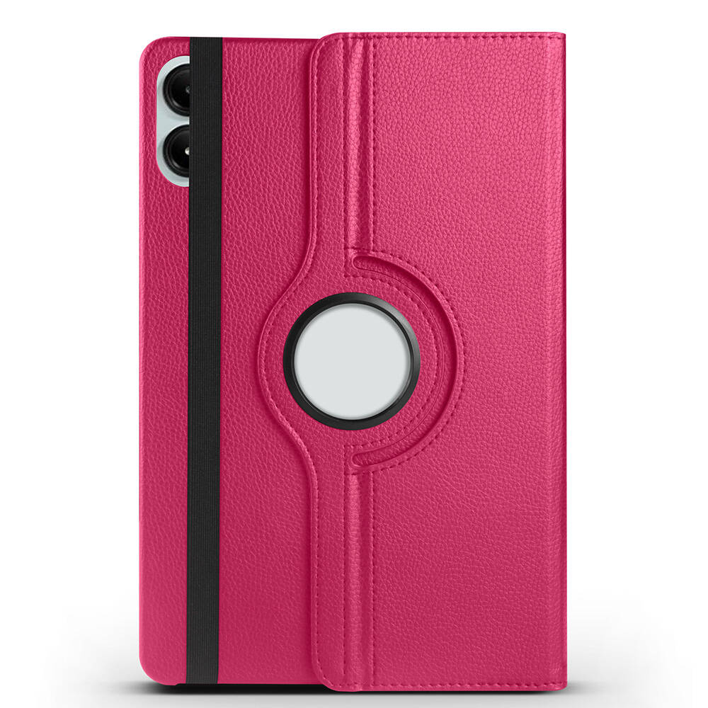 Xiaomi Uyumlu  Redmi Pad Pro Zore Dönebilen Standlı Kılıf-Pembe koyu