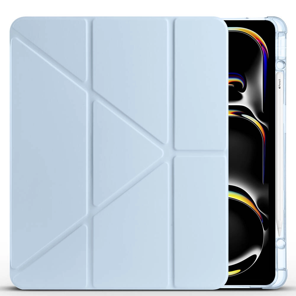 iPad Uyumlu Air 13 2024 Kılıf Zore Tri Folding Kalem Bölmeli Standlı Kılıf
