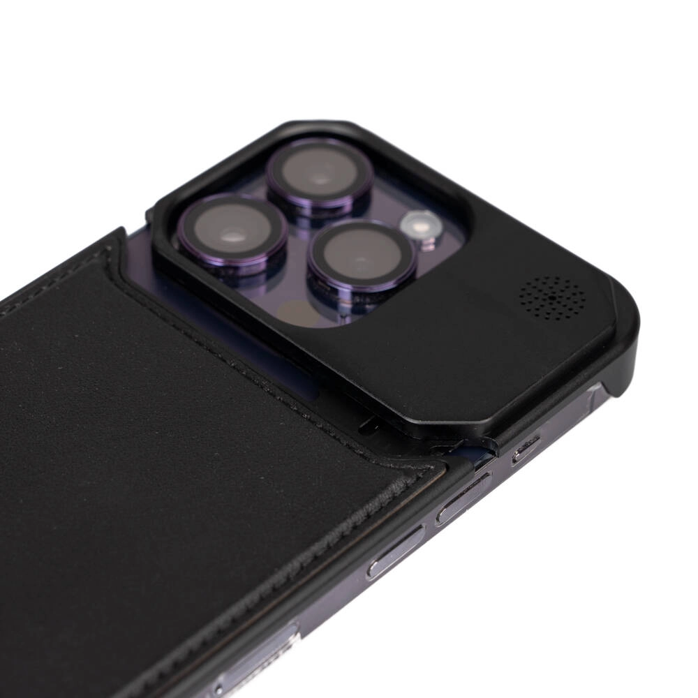 iPhone Uyumlu 14 Pro Kılıf M-safe Şarj Özellikli Mekanizmalı Koku Hazneli Zore Mostar Kapak