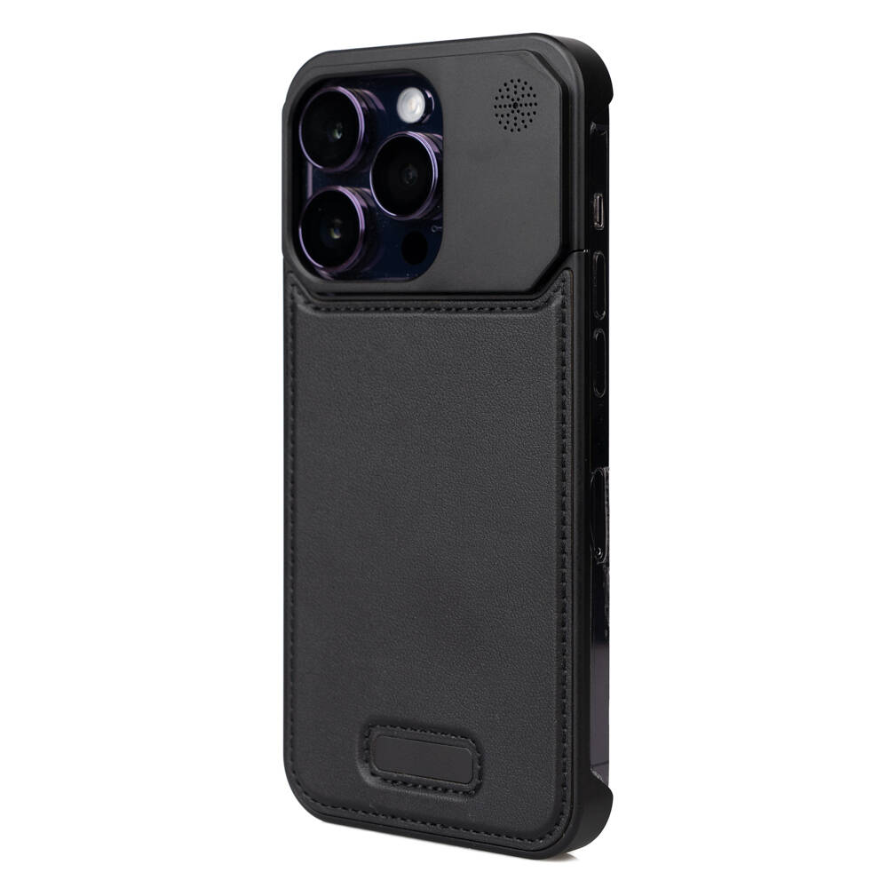 iPhone Uyumlu 15 Pro Max Kılıf M-safe Şarj Özellikli Mekanizmalı Koku Hazneli Zore Mostar Kapak