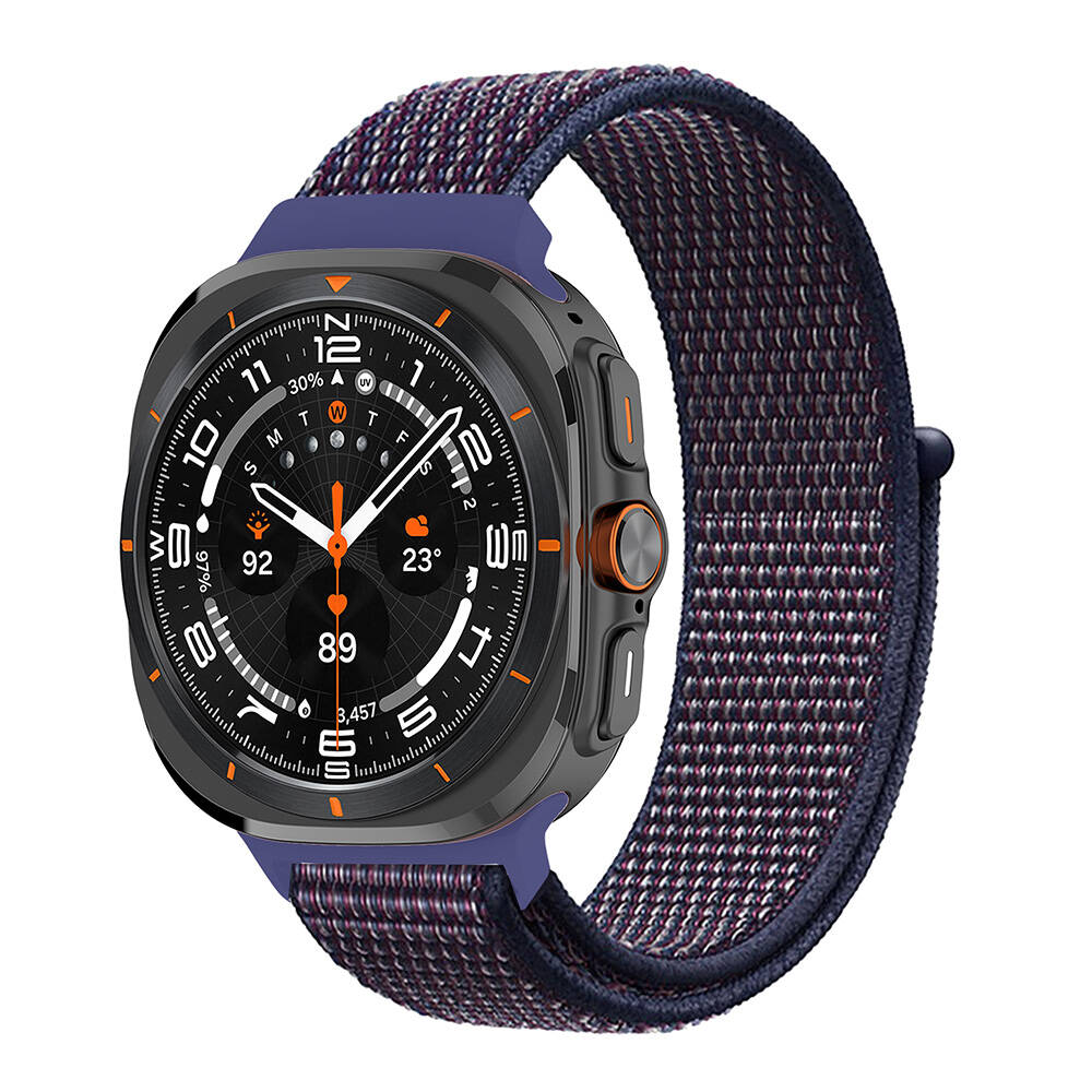 ​​Galaxy Uyumlu Watch Ultra 47mm Zore KRD-03 Hasır Kordon-İndigo