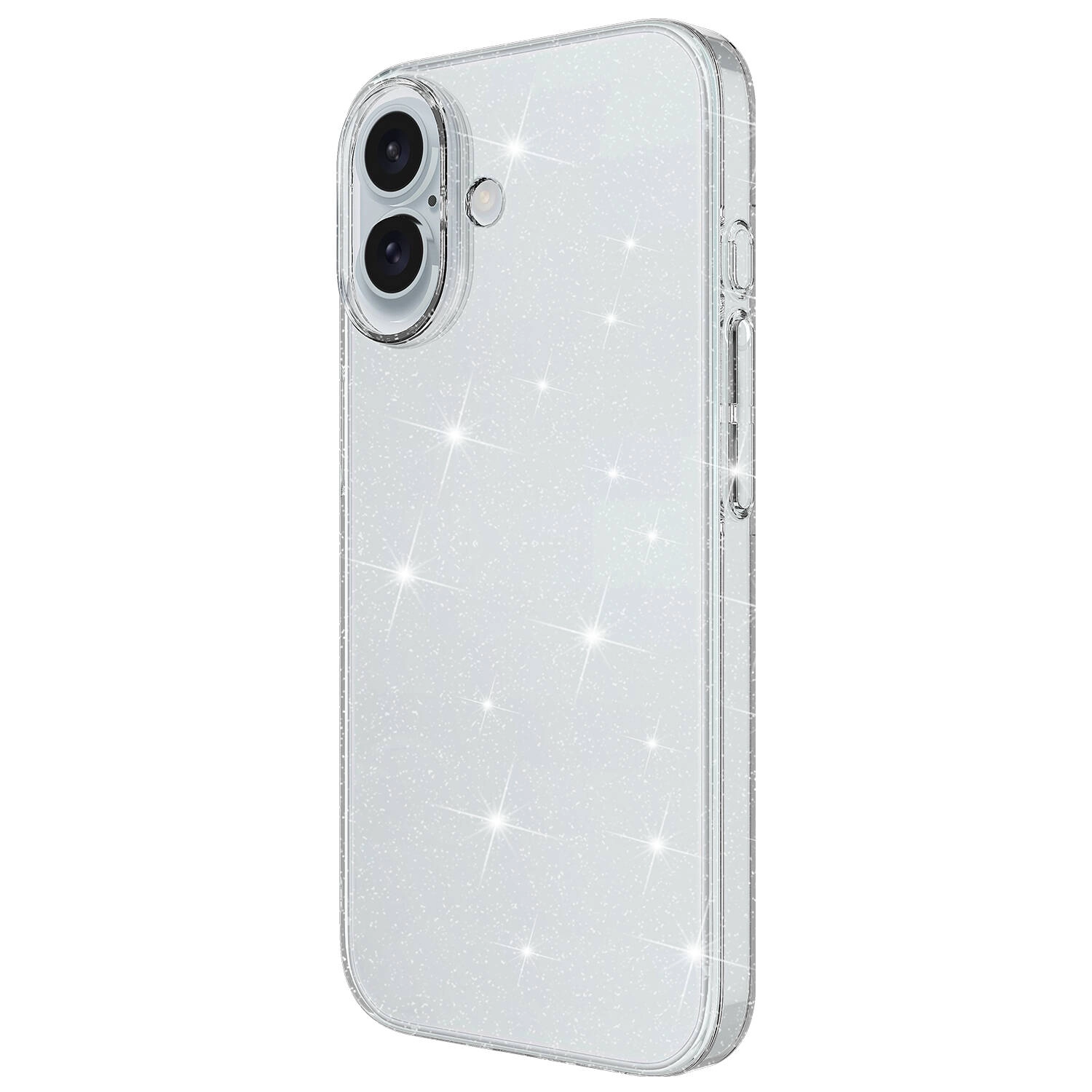 iPhone Uyumlu 16 Kılıf Parlayan Simli Şeffaf Zore Redos Kapak