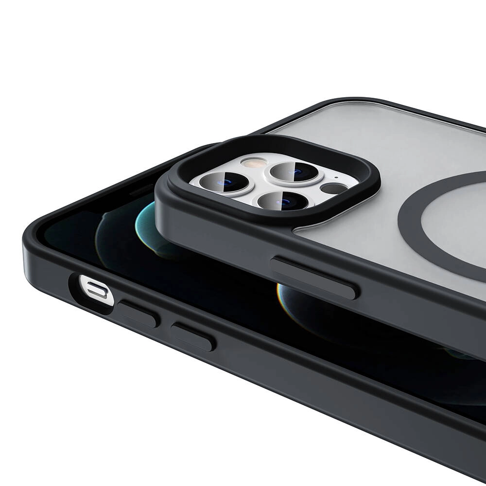 iPhone Uyumlu 12 Pro Max Kılıf M-safe Şarj Özellikli Mat Arka Yüzey Zore Sio Kapak