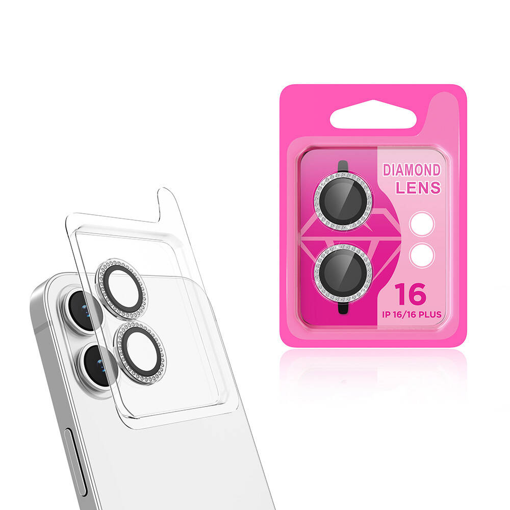 iPhone Uyumlu 16 Zore CL-06 Kamera Lens Koruyucu-Gümüş