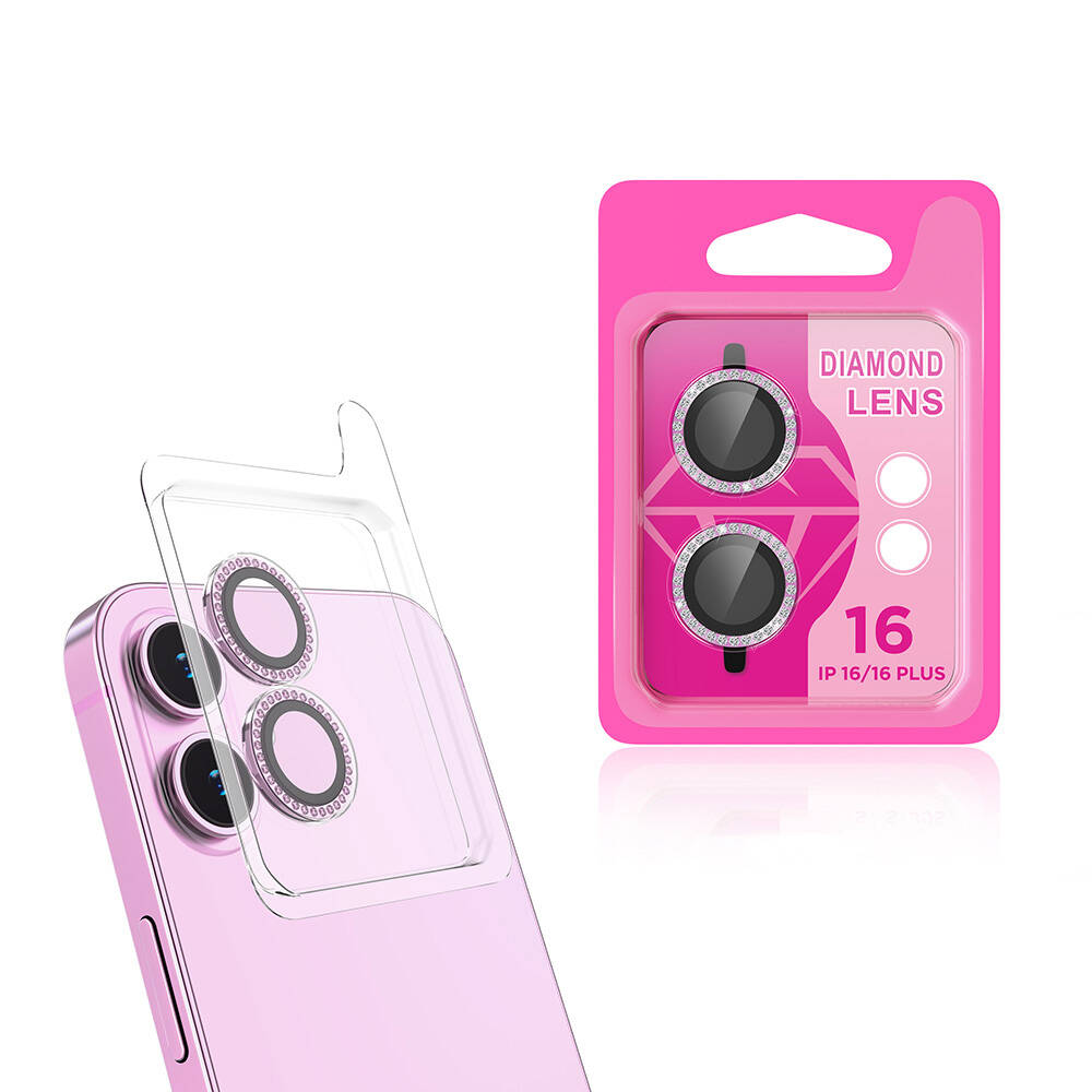 iPhone Uyumlu 16 Zore CL-06 Kamera Lens Koruyucu-Pembe