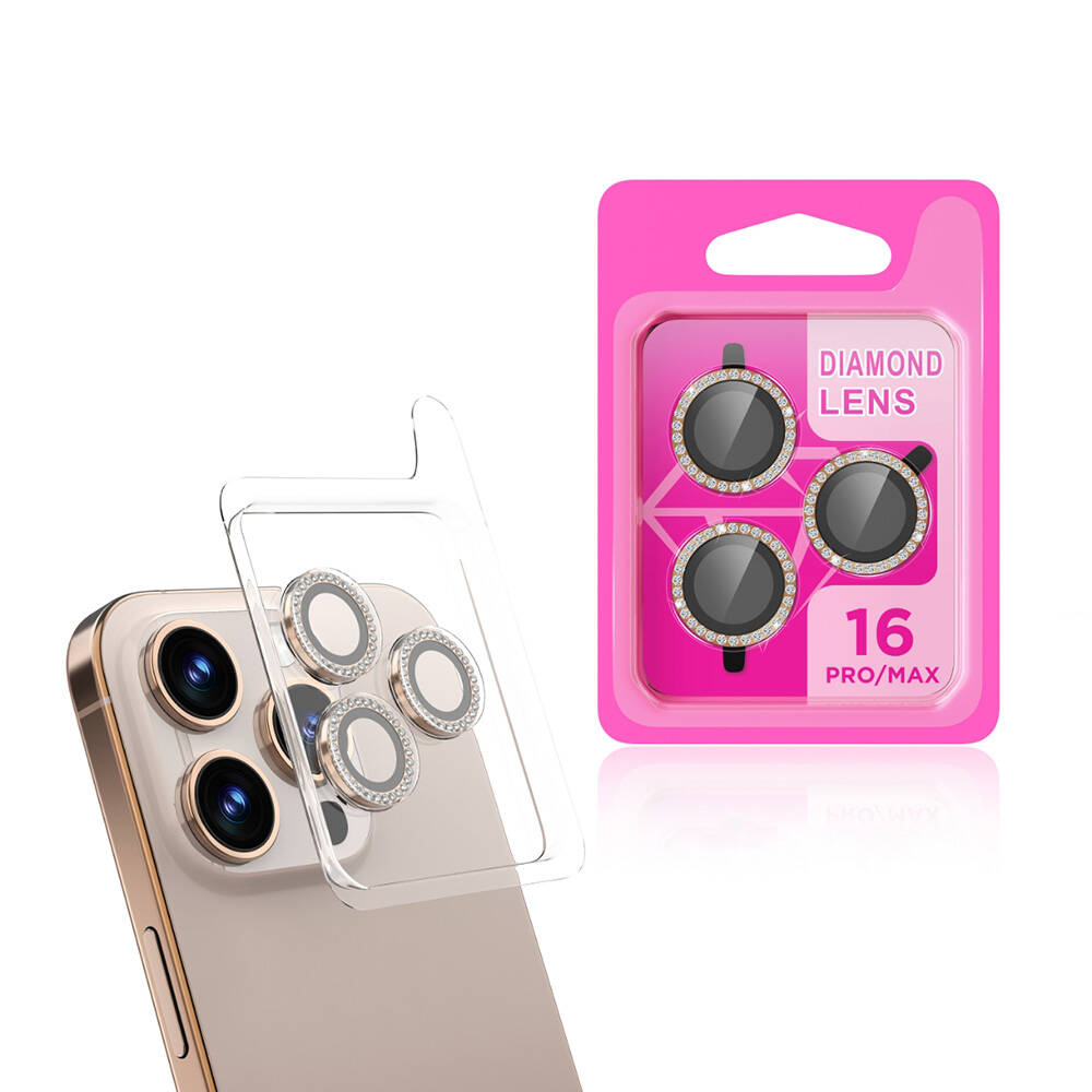 iPhone Uyumlu 16 Pro Zore CL-06 Kamera Lens Koruyucu-Desert titanyum