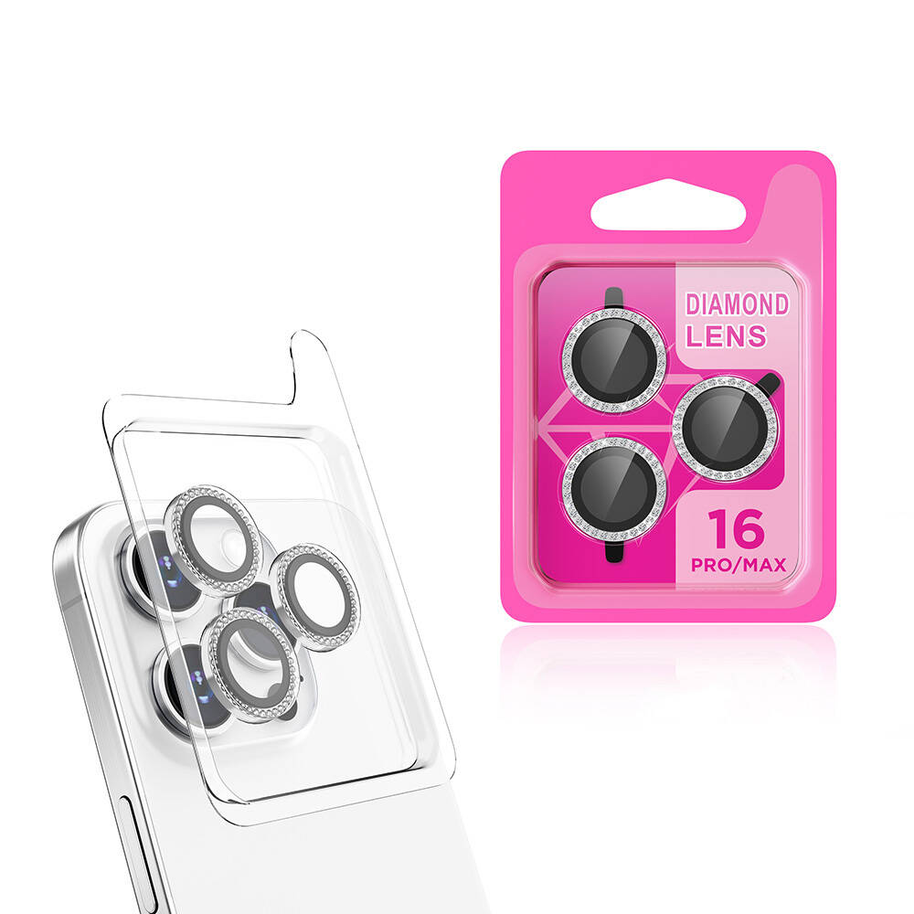 iPhone Uyumlu 16 Pro Zore CL-06 Kamera Lens Koruyucu-Gümüş
