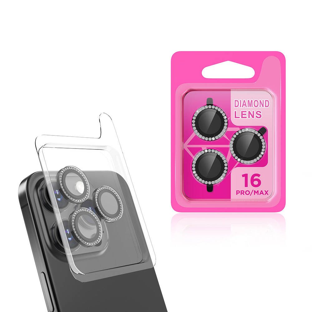 iPhone Uyumlu 16 Pro Zore CL-06 Kamera Lens Koruyucu-Siyah