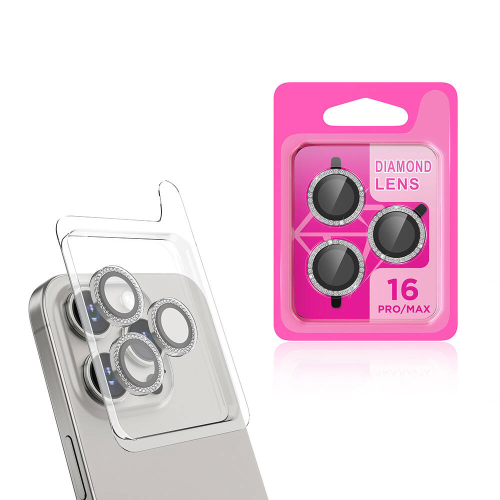 iPhone Uyumlu 16 Pro Max Zore CL-06 Kamera Lens Koruyucu-Titanyum-gri