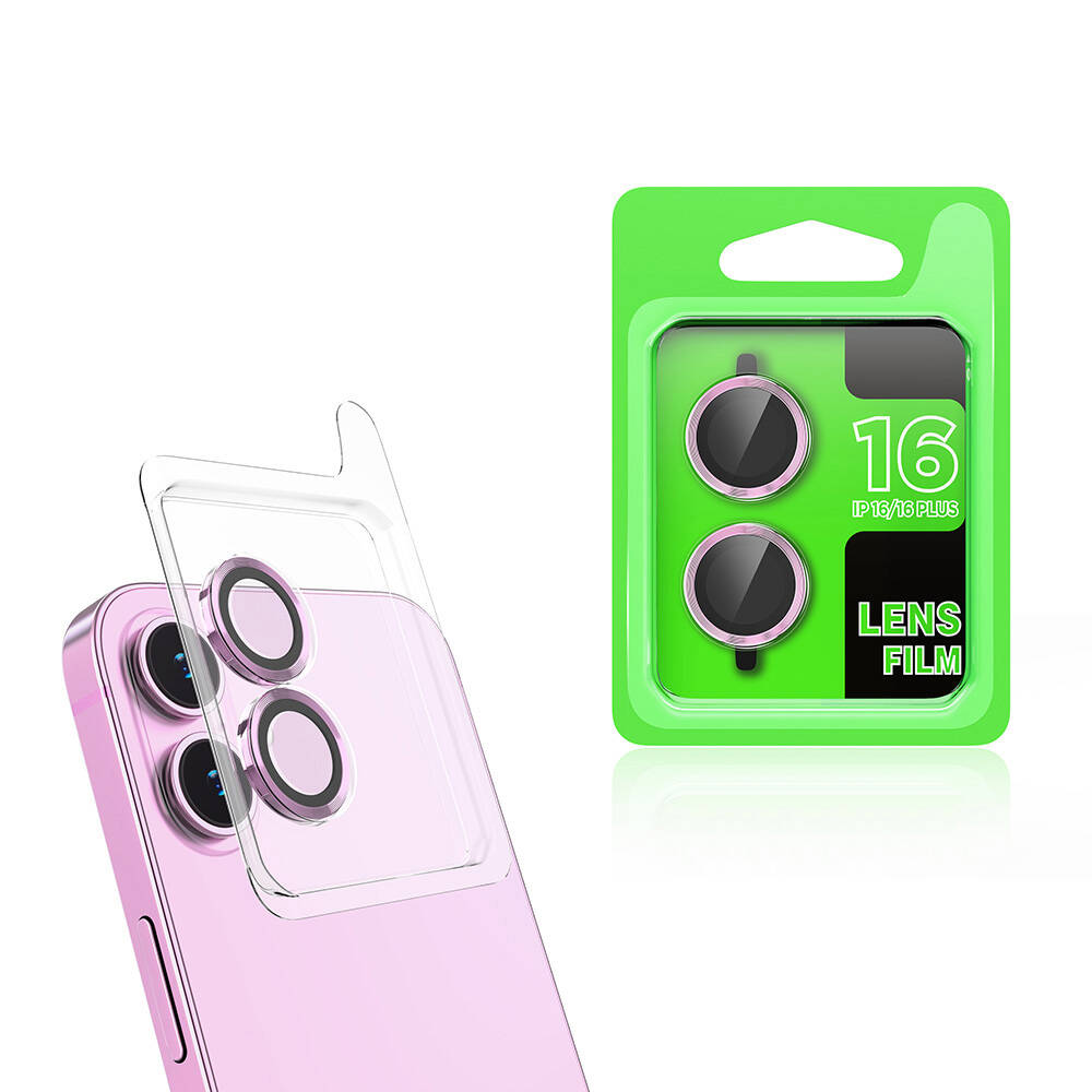 iPhone Uyumlu 16 Zore CL-07 Kamera Lens Koruyucu-Pembe