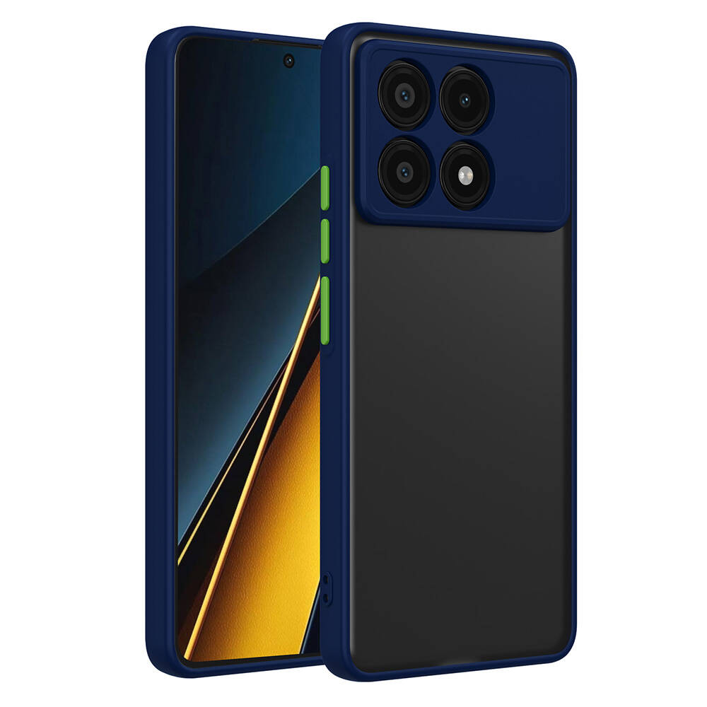 Xiaomi Uyumlu  Poco X6 Pro Kılıf Zore Hux Kapak-Lacivert