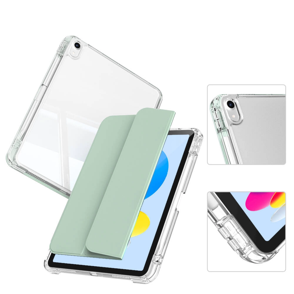 ​  iPad Uyumlu 10.9 2022 (10.Nesil) Kılıf Magnetik Ayrılabilen Airbagli Zore Sliding Tablet Kılıfı