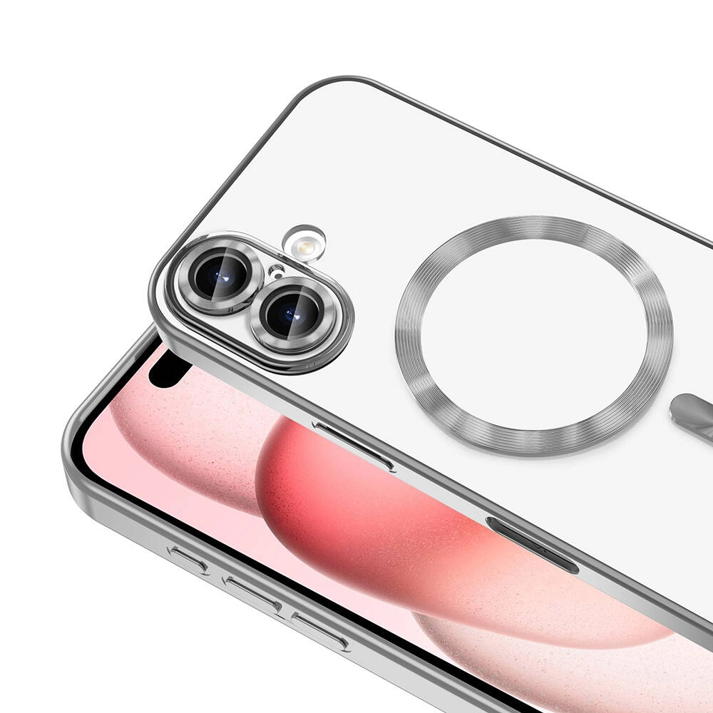 iPhone Uyumlu 16 Kılıf Kamera Korumalı M-safe Wireless Şarj Özellikli Zore Demre Kapak