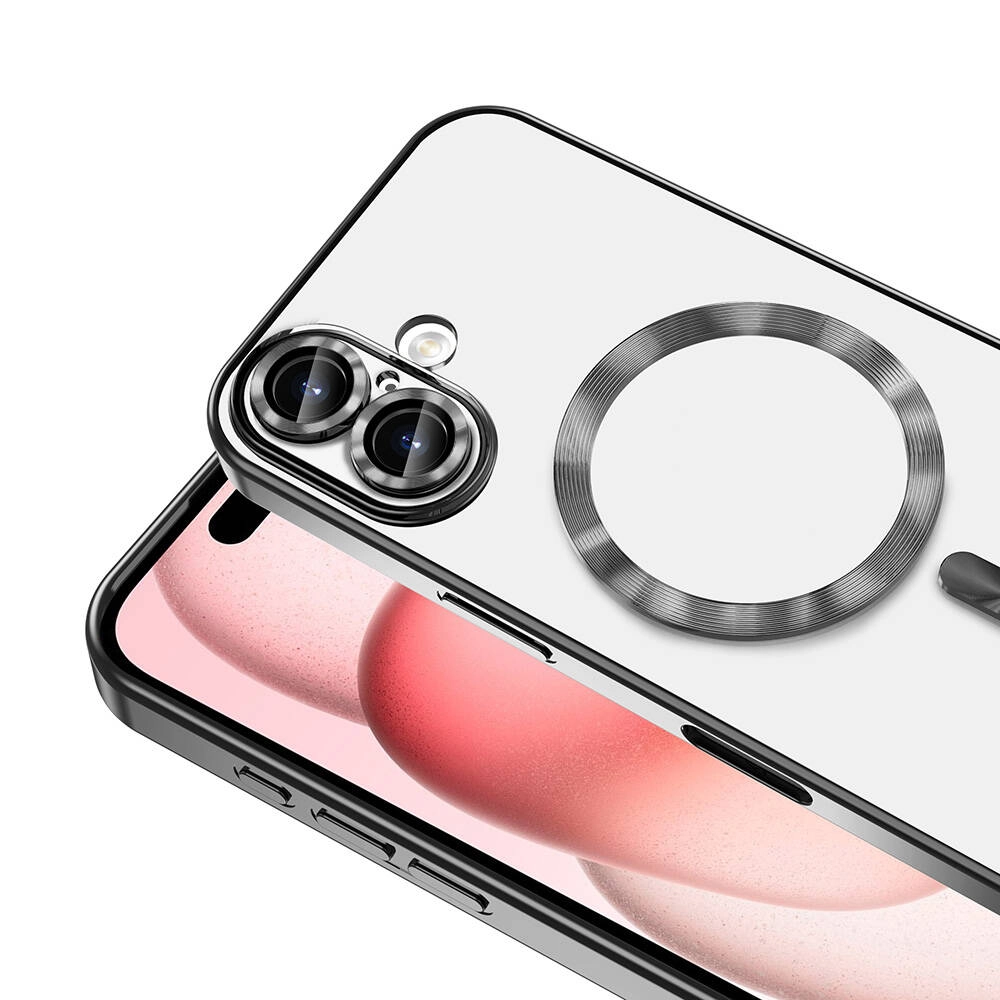 iPhone Uyumlu 16 Kılıf Kamera Korumalı M-safe Wireless Şarj Özellikli Zore Demre Kapak