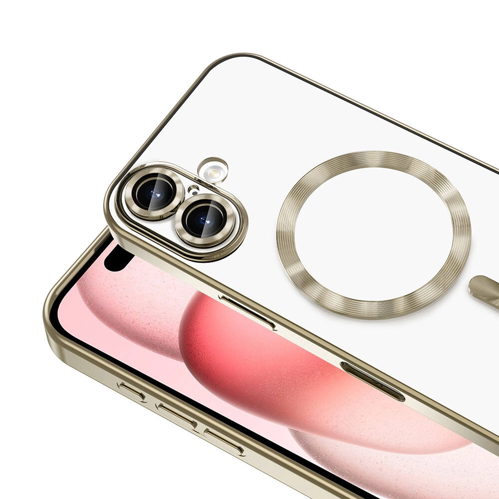 iPhone Uyumlu 16 Kılıf Kamera Korumalı M-safe Wireless Şarj Özellikli Zore Demre Kapak